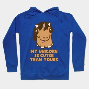 My Unicorn Is Cuter - brown Hoodie